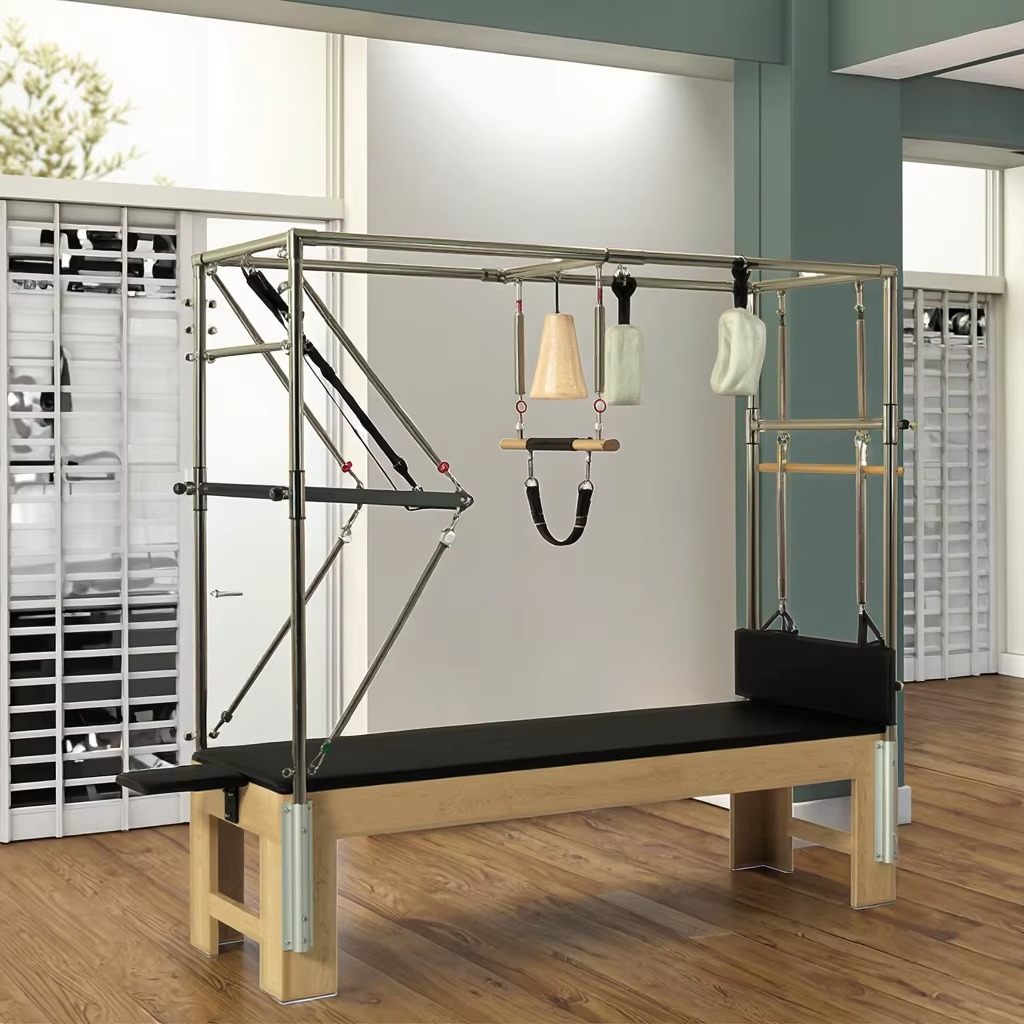 Yoga Fitness Exercises - Peralatan Reformer Pilates Kayu Oak untuk
