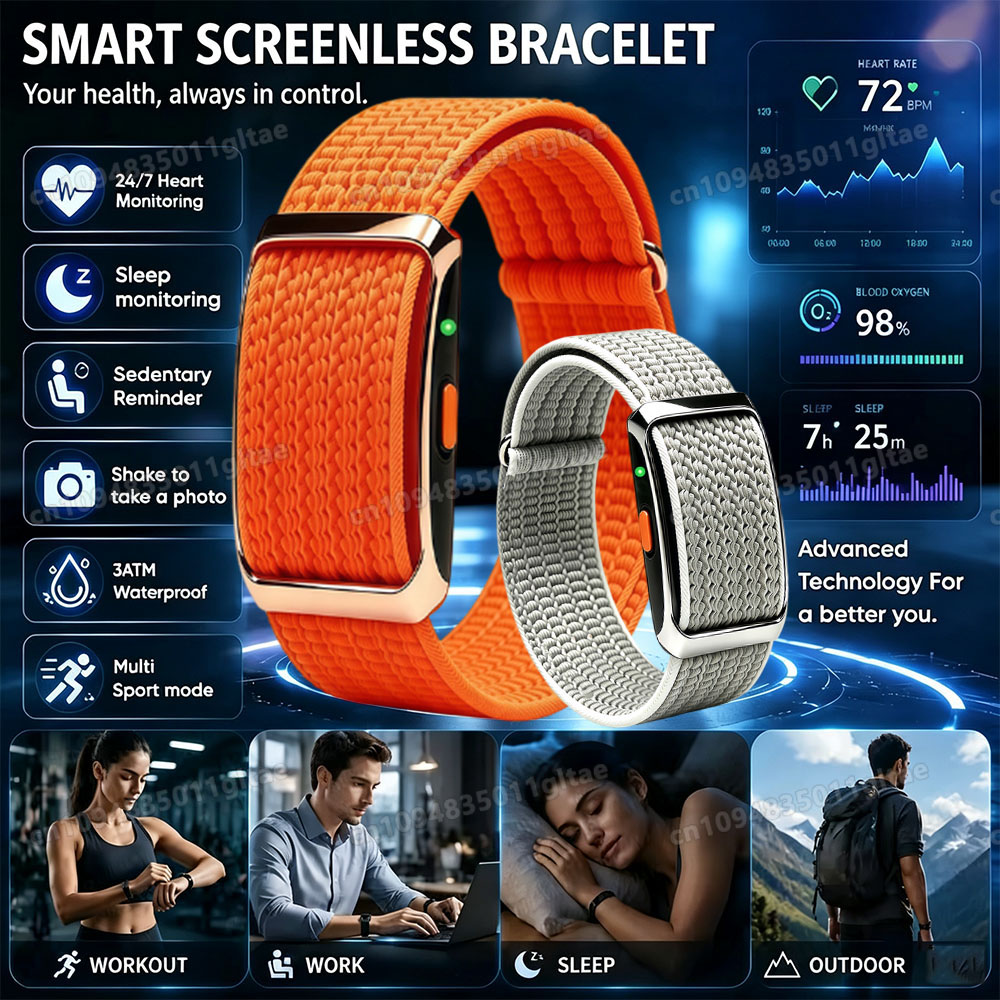 Wrist Wraps Fitness - Pelacak Kebugaran Smart Band, Jam Tangan