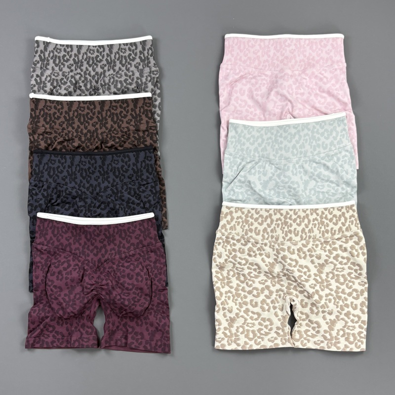Yoga Fitness Pants - Celana Pendek Gym HISTELLO Motif Leopard