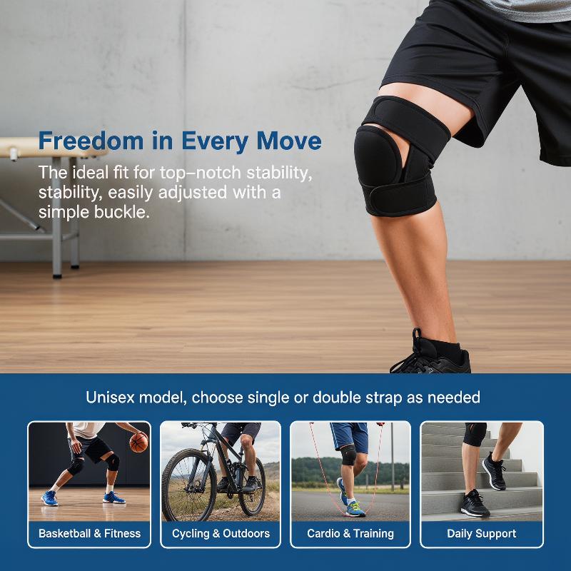 Knee Sleeve Compression - 1 Buah Bantalan Lutut Kompresi Penyerap