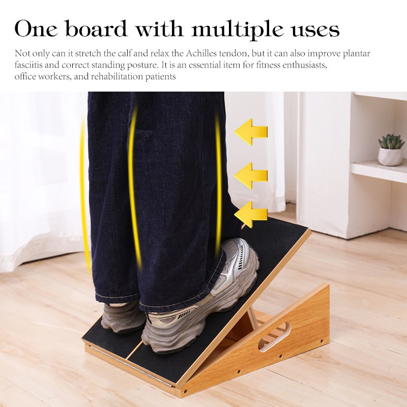 Yoga Fitness Gear - Papan Peregangan Kayu yang Dapat Disesuaikan