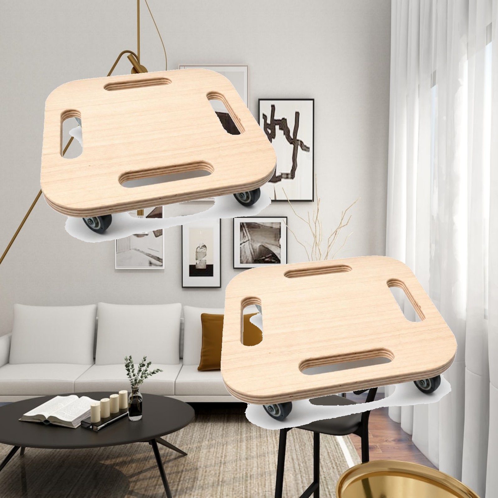 Core Slider - 2 Buah Piringan Geser Kayu dengan