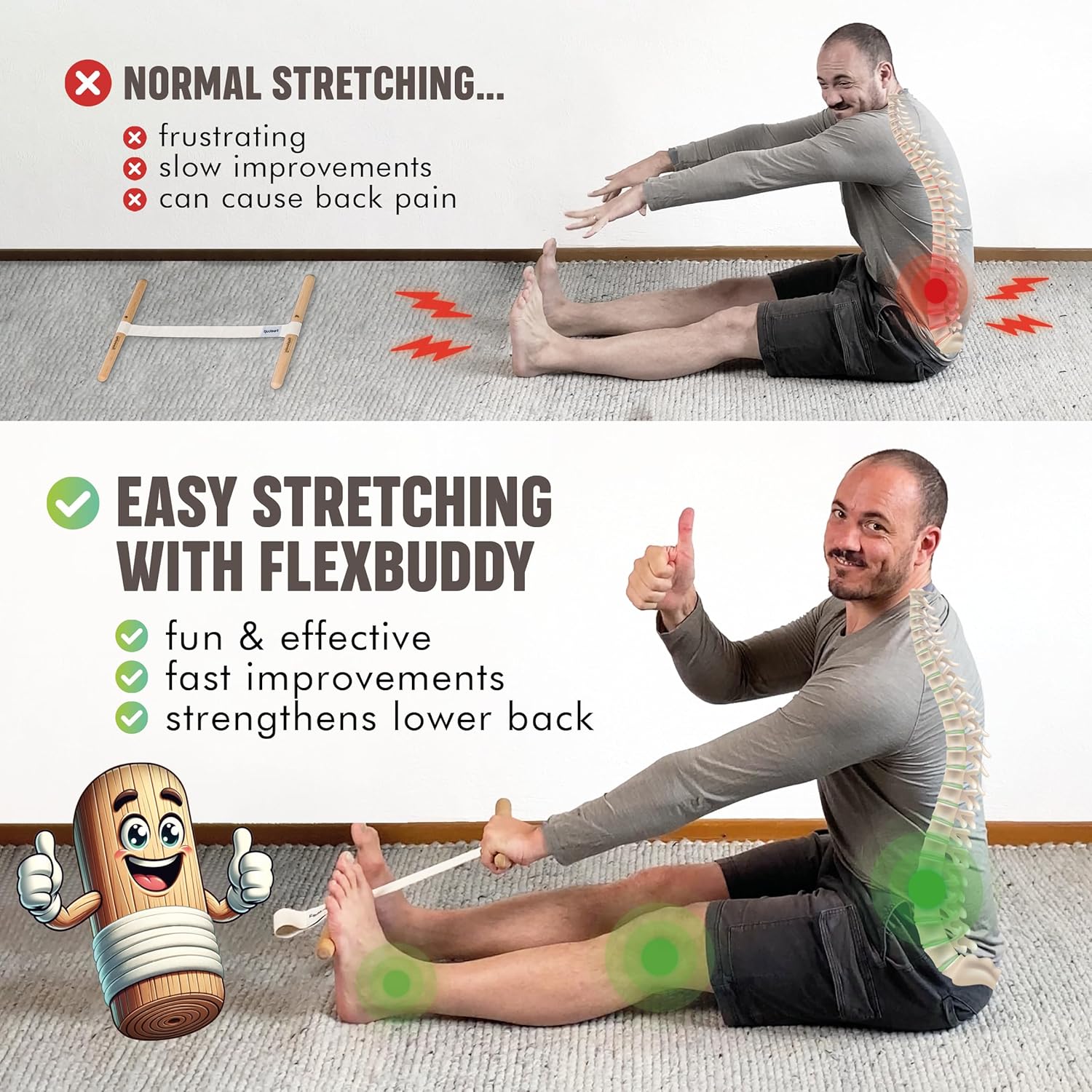 Alat Peregang Hamstring dengan - Yoga Fitness Exercises ulasan dan harga