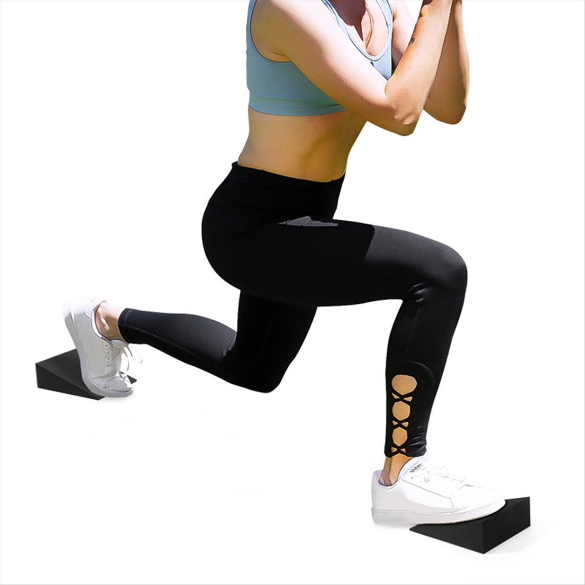 ABXY 2 Buah Blok Yoga Wedge EV - Yoga Fitness Exercises ulasan dan harga