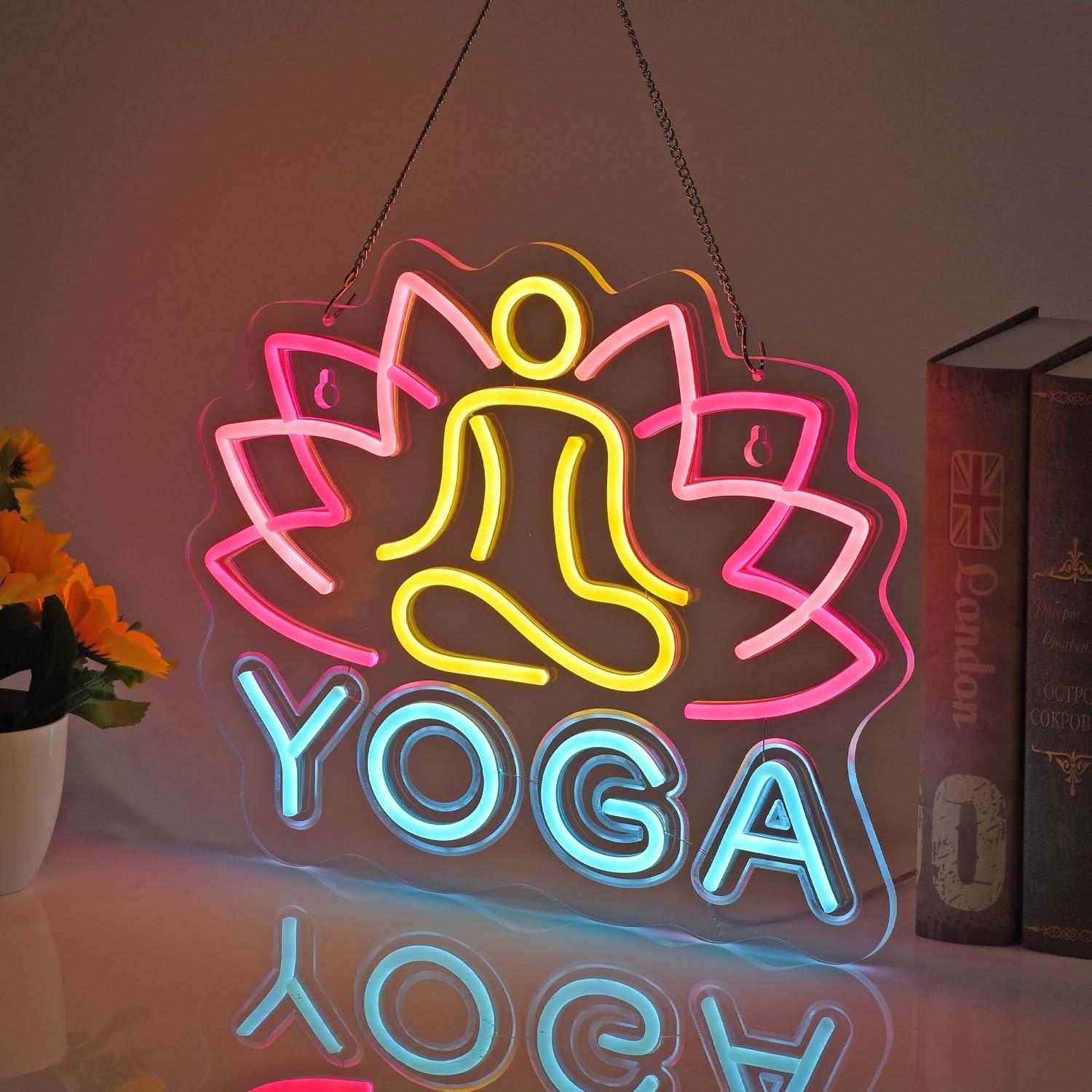 Lampu Neon Yoga LED yang Dapat - Yoga Fitness Room ulasan dan harga
