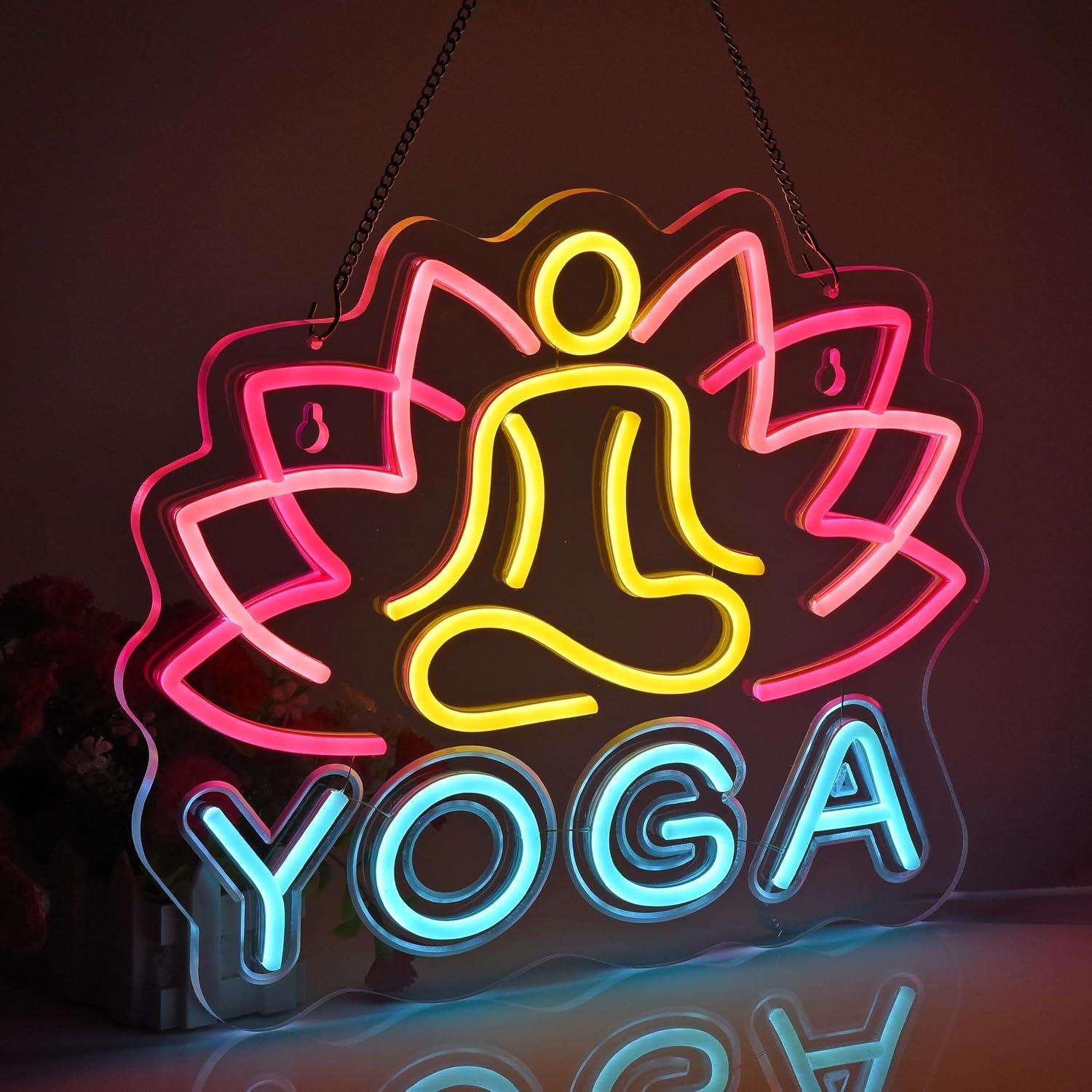 Lampu Neon Yoga LED yang Dapat - Yoga Fitness Room ulasan dan harga