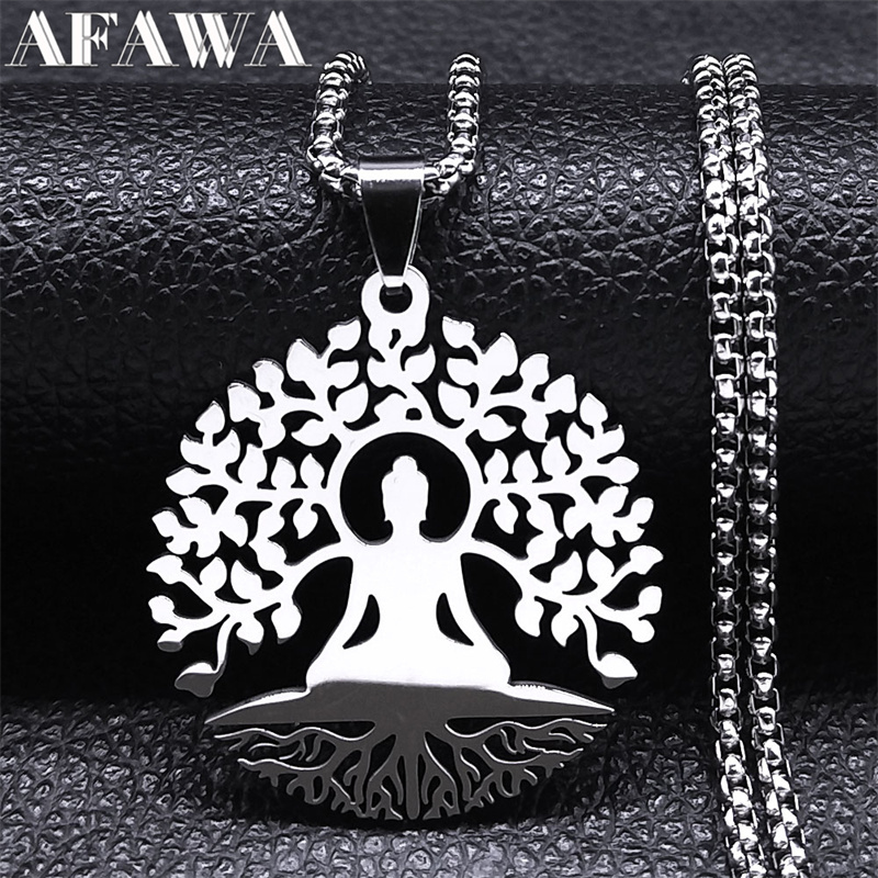 Kalung Liontin Yoga Buddha Med - Yoga Fitness Model ulasan dan harga