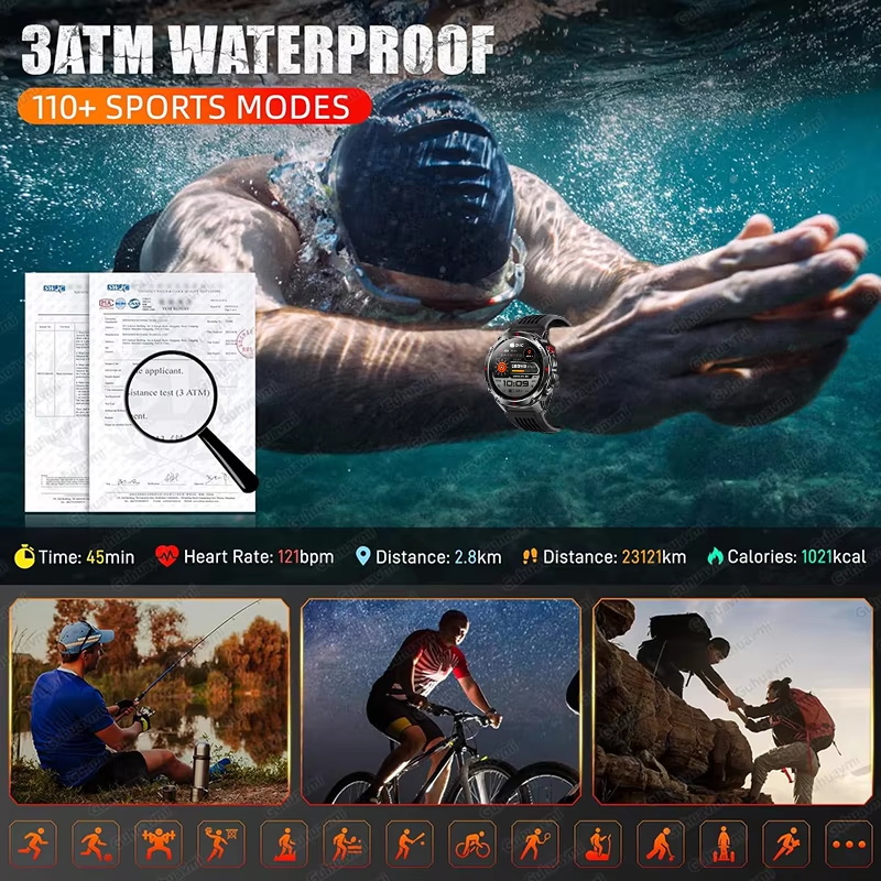 Jam Tangan Pintar GPS Militer  - Wrist Wraps Fitness ulasan dan harga
