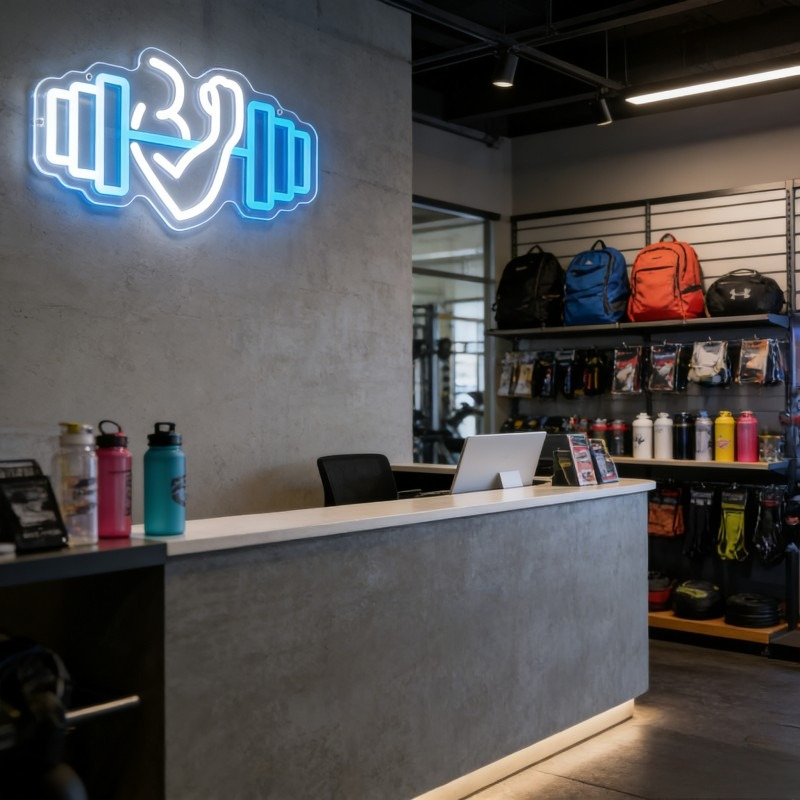 Lampu LED Neon Sign Bicep Dumb - Yoga Fitness Room ulasan dan harga