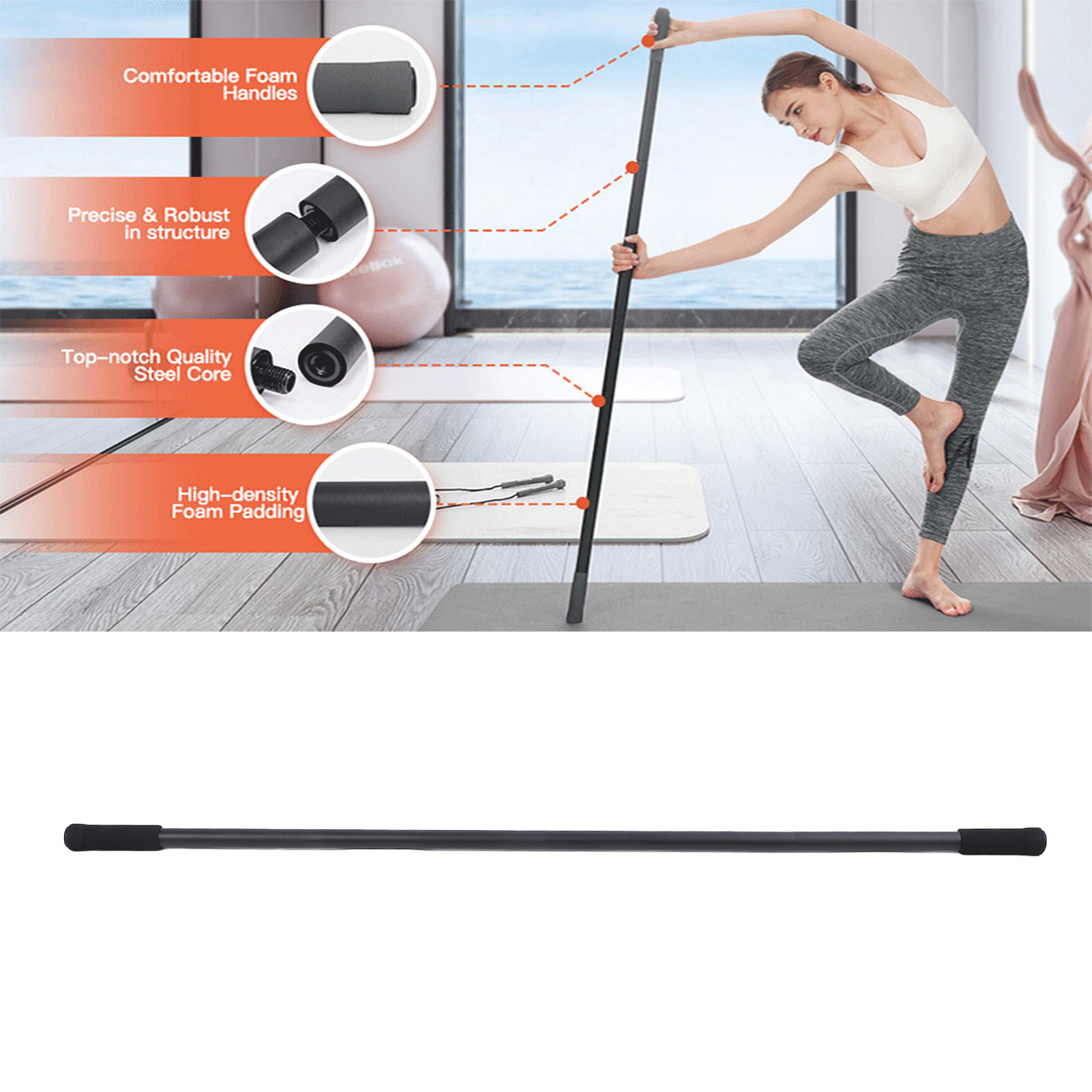 Tongkat Yoga yang Dapat Disesu - Yoga Fitness Exercises ulasan dan harga