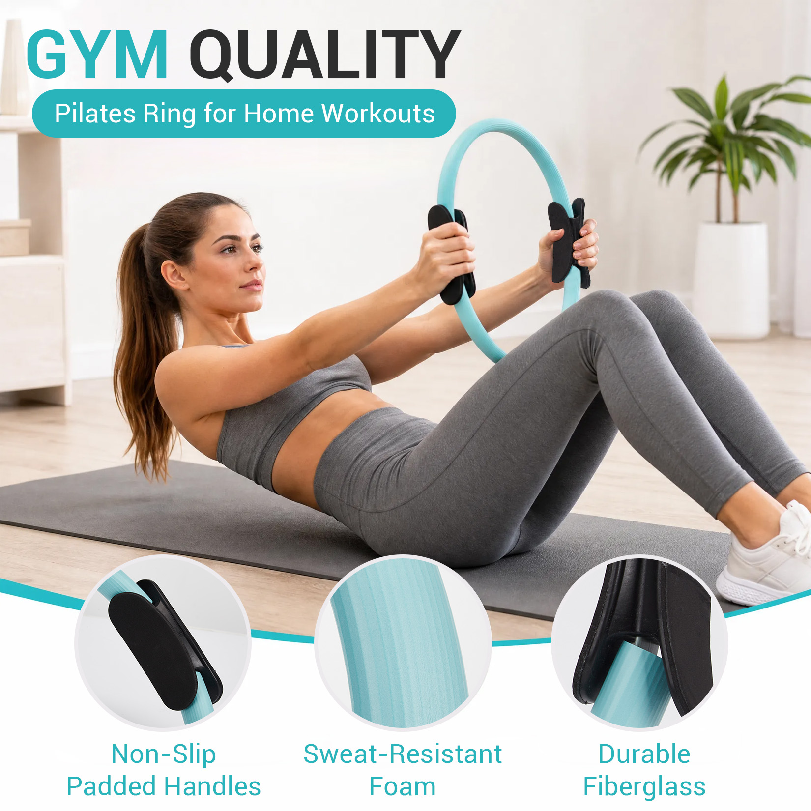Set Latihan Pilates, Ring Pila - Core Slider ulasan dan harga