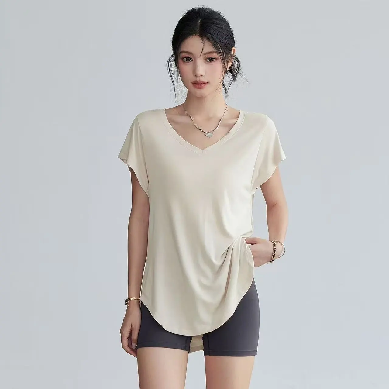 Kaos Yoga Wanita Slim Fit Lehe - Yoga Fitness Exercises ulasan dan harga